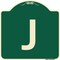 Signmission Designer Series Sign W/ Letter J, Green & Tan Heavy-Gauge Aluminum Sign, 18" x 18", G-1818-22946 A-DES-G-1818-22946 - alternate 1